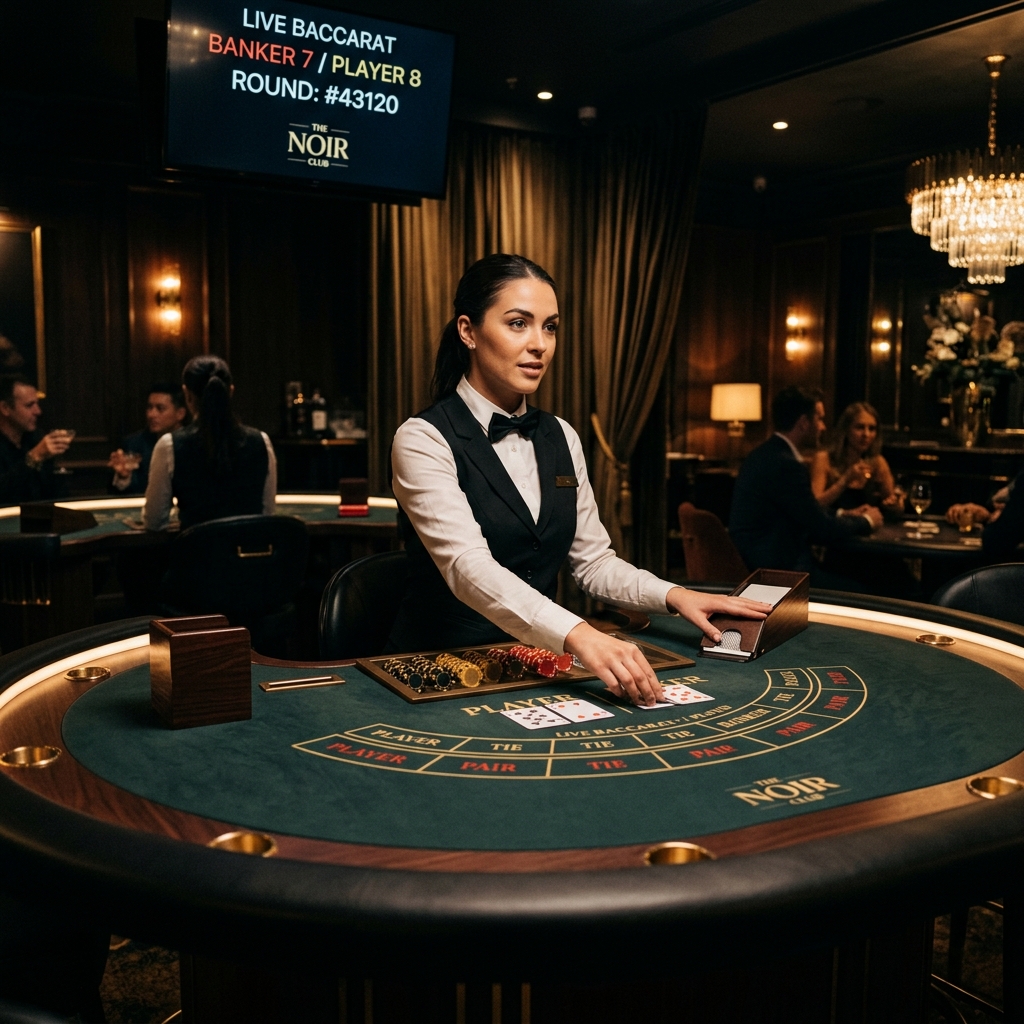 Live Casino Baccarat dealer